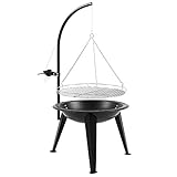 BBQ-Toro Schwenkgrill mit Grillrost Ø 55 cm | Holzkohlegrill mit Feuerschale | Dreibein für...