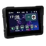 Hikity 5 Zoll Tragbares Moto Bildschirm mit Wireless Carplay Android Auto Motorrad Display mit...