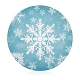 Winter-Schneeflocken-Schneidebrett aus gehärtetem Glas, Glasschneidebretter für Küche, klares...