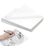 100 Blatt Weiß Transparentpapier, Durchsichtige Papier, Tracing Paper Hohe Transparenz, 55 g/m²...