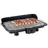 Korona 46117 Elektrischer Barbecue Tischgrill mit XXL-Grillfläche (51 x 30 cm) | 2200 Watt |...