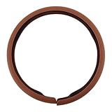 HEROFFIX PU Kunstleder Lenkradbezug ABS Lenkradschutz 38cm / 14.96' Mokka Braun 1 Stück