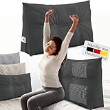 ELONEO Rückenkissen 70 cm breit, Keilkissen für Bett und Sofa geeignet, dreieckiges Lesekissen,...