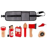 Fire Brigade Toy Set, hölzerne Feuerwehrbehörden, einfallsreiches Spielset, praktische...