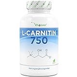 L-Carnitin - 180 vegane Kapseln - Hochdosiert mit 3000 mg pro Tagesportion - Premium: 100%...