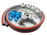 Wasserbett Dual Füllset Abpumpset 2x Füll- und Entleerungsstutzen Adapter Für alle...