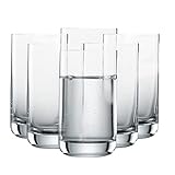 SCHOTT ZWIESEL Allround Becher Simple (6er-Set), geradliniges Trinkglas für Wasser oder Saft,...