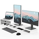 Fenge Dual Monitorständer mit Schublade für PC Computer Laptop Printer, Monitorständer Riser,...