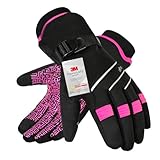 BIKINGMOREOK Winterhandschuhe Wasserdicht -30°F 3M Thinsulate Skihandschuhe Warme Touchscreen...