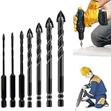 Kleagary Exzenter Spiralbohrer Schrägkopfbohrer Set Steinbohrer Set Winkelbohrer Set
