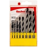 fischer Betonbohrer Set, 3-10 mm Durchmesser, Aufsätze für Bohrmaschinen, Bohrerset mit...