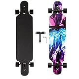 Longboard, 8-lagigem Ahornholz Cruiser komplettes Skateboard,Longboards für mädchen Erwachsene...