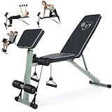 Verstellbare Hantelbank Klappbar Trainingsbank Schrägbank & Flachbank für Bankdrücken...