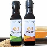 NECIPE Premium Sesamöl 120ml | Koreanisches Kaltgepresstes Öl für Kartoffelsalat,...