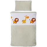 Gräfenstayn® 2-TLG. Kinderbettwäsche Set mit Tiermotiv und integriertem Reißverschluss - aus...