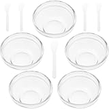 TEHAUX Selbstgemacht Gesichtsmasken Mischschale aus Transparentem Dickem Glas mit Weißen...