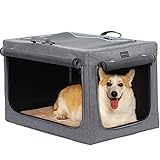 Petsfit Faltbare Hundebox Hundetransportbox tragbares Transportbox Katzenbox Auto Stoff für große...