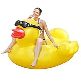 Ente Schwimmhilfe,Schwimm Ente Lounger - Schwimmgerät Liege Kinder Erwachsene Plantschbecken Garten