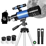 ESAKO Teleskop für Kinder & Einsteiger, 70mm Blende Tragbares Teleskop Astronomisches...