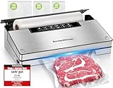 Bonsenkitchen Vakuumierer, Stark Vakuumiergerät mit 5 Modi, 8 L/Min, Globefish-Technologie für...