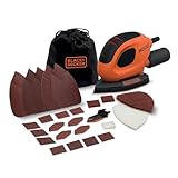 BLACK+DECKER Dreieckschleifer Mouse für staubfreies Schleifen (55 Watt Schleifmaschine,...