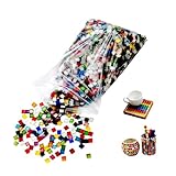 VILLCASE 200 Stück Bunte Quadratische Mosaiksteine aus Kunststoff für DIY Kunsthandwerk Vielseitig...