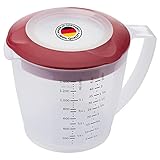 Westmark Rührbecher/Messkanne mit Spritzschutz, Deckel und Ausgießer, Kunststoff, Füllvolumen:...