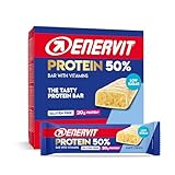Enervit Protein Bar 50% White Choco – Eiweißriegel mit 20g Protein, Vitamin D und B6, Low Sugar,...