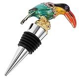 Gatuida Weinflaschenverschluss Vogel Design Wiederverwendbarer Flaschenstopfen aus Kunstvoller...