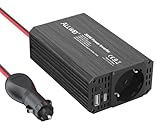ALLWEI 300W Wechselrichter 12V auf 230V Spannungswandler, Stromwandler mit Typ-C & USB Anschluss,...