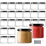 YBCPACK 24 Stück Marmeladengläser Klein mit Deckel 150ml, Einmachgläser mit Schraubdeckel,...