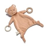 Jumini Baby Schmusetuch mit Silikon Beißring - Weiche Plüsch-Sicherheitsdecke für Babys - Sicher...