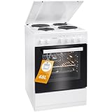 Bomann® Backofen 50cm mit Herd | Elektroherd freistehend 50 cm mit 4 Kochplatten | Standherd mit...