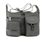 HERCMNOY Crossbody Bag Damen Schultertaschen Multi Pocket Casual Handtasche Reise Messenger Bags,...
