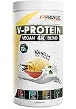 Vegan Protein VANILLE - V-Protein 4K Blend, 750g | Unglaublich lecker & cremig | Aus Sonnenblumen,...