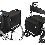 SENIORI Rollator/Rollstuhl Tasche Rollatortasche Rollstuhltasche Universal (2. Schwarz)