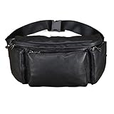 SMSOM Fanny Pack for Männer Frauen, Weiche Leder Crossbody Taille Tasche Pack, Gürtelstasche for...