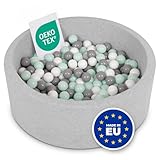 Selonis Bällebad Kinder 90x30cm Bällepool für Baby 200 Bälle Enthalten