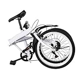 CHIMHOON Faltrad Erwachsene Fahrrad 20 Zoll Klappfahrrad für Erwachsene 7 Gang Folding Doppel V...