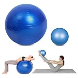 flintronic Gymnastikball Set, Soft Yoga Ball mit aufblasbarem Strohhalm, aufblasbarer Fußpumpe,...