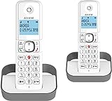 Alcatel-Lucent Schnurloses Telefon, F860, Duo, Grau