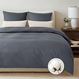 Duvetnova Bettwäsche 220x240 Baumwolle Grau, 220x240 Bettwäsche Set 1 Bettbezug 220x240 Baumwolle...