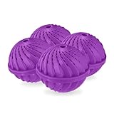 Relaxdays Waschball, 4er Set, Waschkugel für Waschmaschine, ökologisch, hautfreundlich, Waschen...