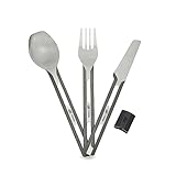 Esbit Titan Besteck Set - ultraleichtes Besteckset aus Titan - bestehend aus Messer, Gabel und...
