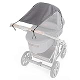 Zamboo Universal Sonnensegel DELUXE mit UV Schutz 50+ für Kinderwagen Babywanne - reißfester Baby...