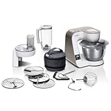 Bosch Küchenmaschine MUM5 MUM5XW20, Edelstahl-Schüssel 3,9 L, integrierte Waage, Mixer 1,25 L,...