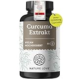 NATURE LOVE® Curcuma Extrakt 15000 - 90 Kapseln - Hochdosiert: Curcuma Extrakt mit 95%...