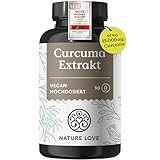 NATURE LOVE® Curcuma 15000 15000mg - 9 Monate Reichweite - hochdosiert 95% Curcumin pro Kapsel -...