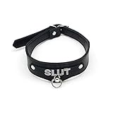Lederhalsband Choker Damen Schwarz - SMspade Lederhalsband o-ring Echtleder Lederhalsband Frauen...