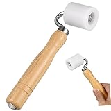 WOONEKY Metal Tapeten Andrückwalze aus Pom und Holz Langlebiges DIY Tapezierwerkzeug für...